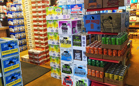 Customers enjoy the Beverage Shop Beer Distributor’s great customer service with a smile as they are picking up their keg.